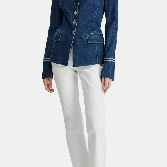 Lauren Ralph Lauren denim military 16 jacket new with tags cotton jean jacket - Picture 3 of 5